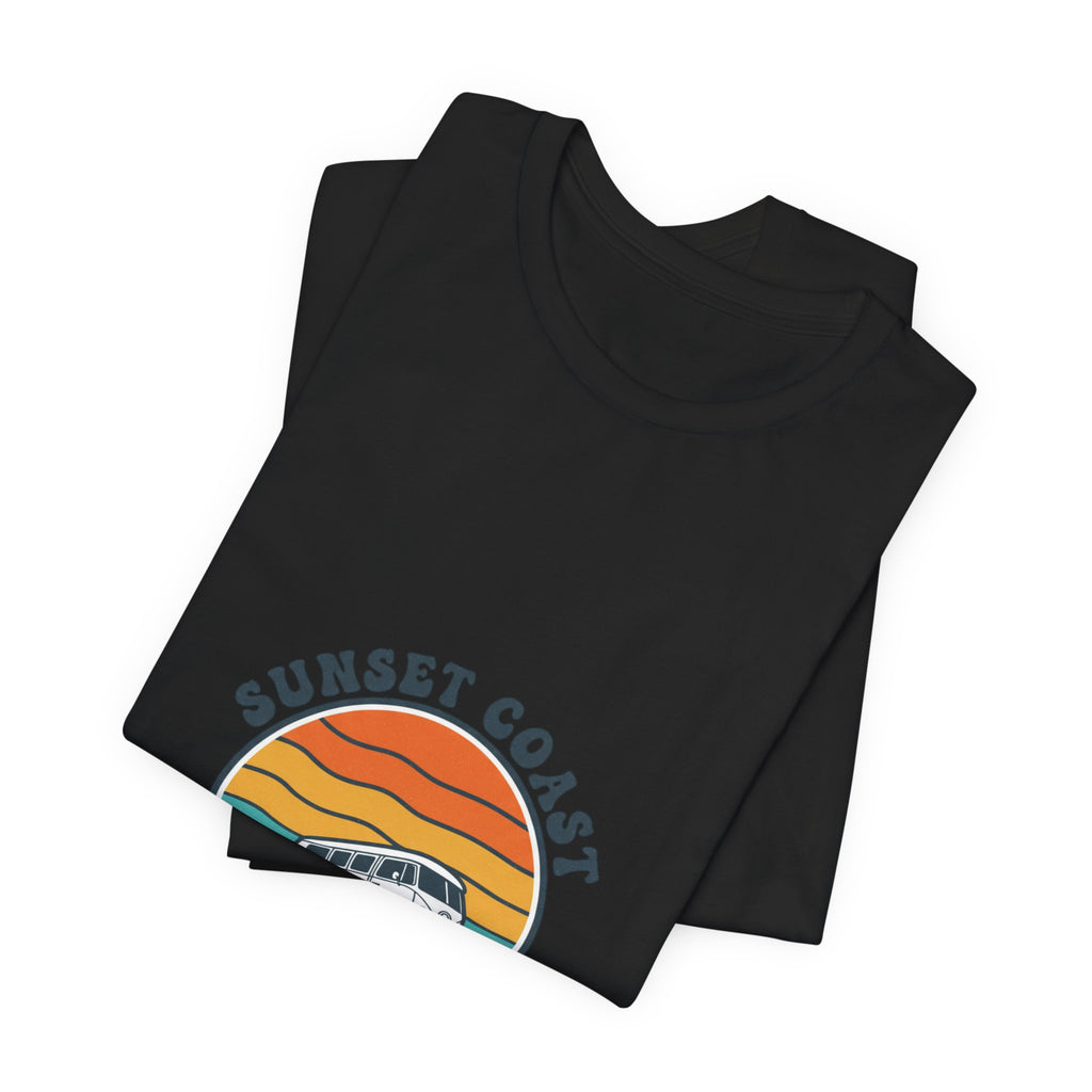 Sunset Coast Retro Surf Graphic T-Shirt