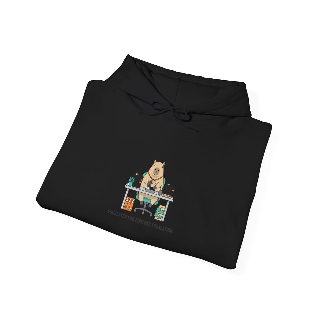 Office Raccoon Watercolor Graphic Pullover Hoodie