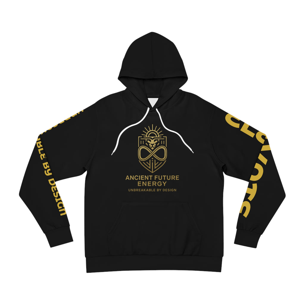 Ancient Future Energy Gold Lion Crest Graphic Hoodie