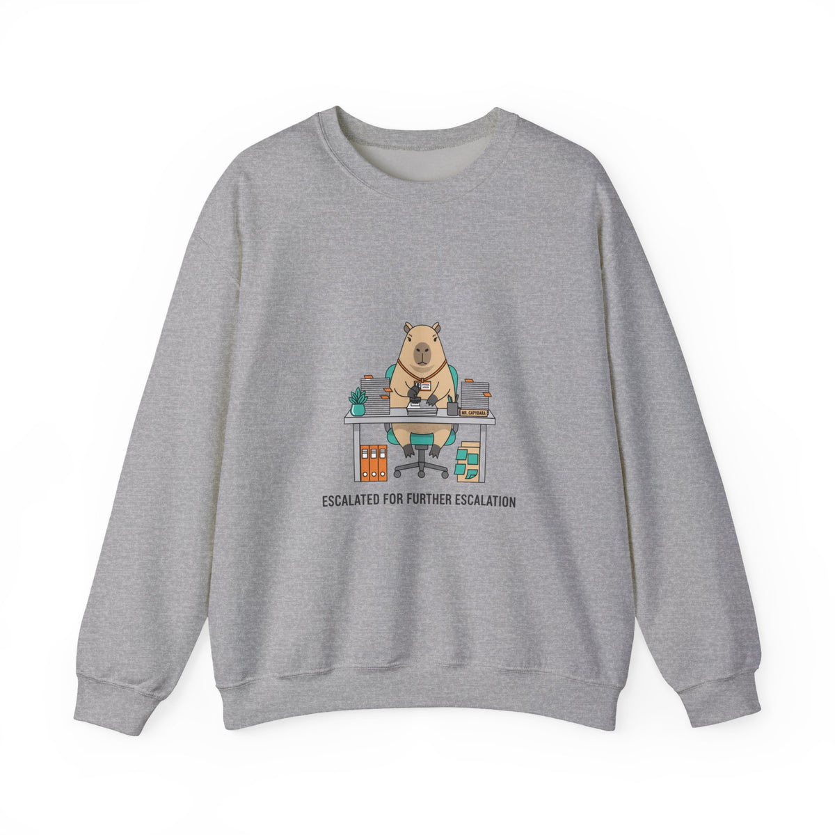 Escalated for Further Escalation Office Animal Crewneck Sweatshirt
