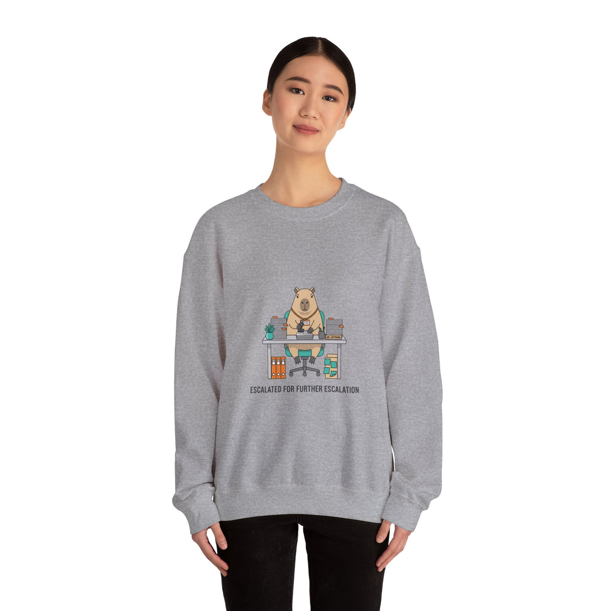 Escalated for Further Escalation Office Animal Crewneck Sweatshirt