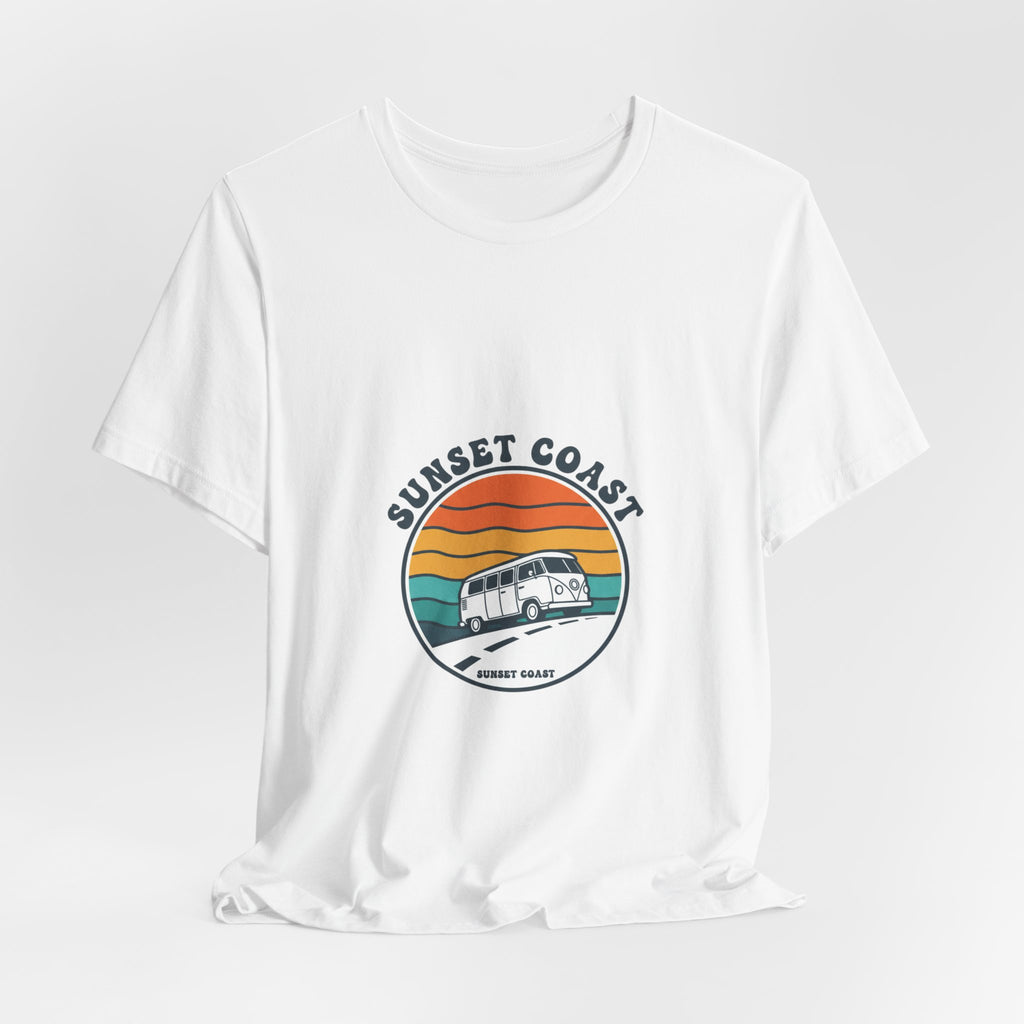 Sunset Coast Retro Surf Graphic T-Shirt