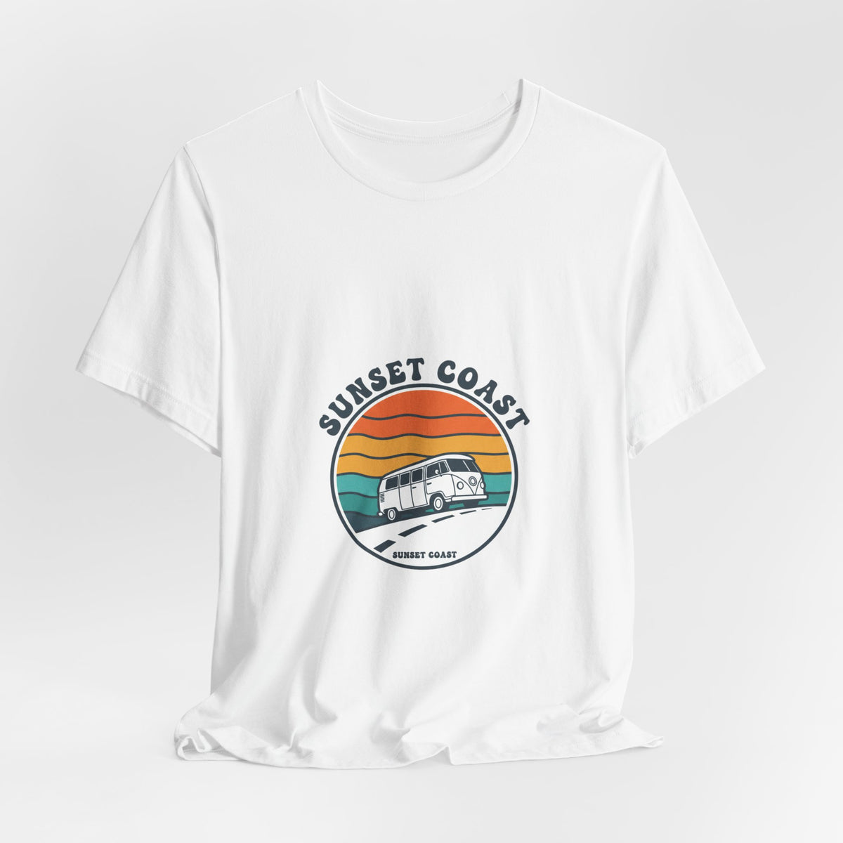 Sunset Coast Retro Surf Graphic T-Shirt
