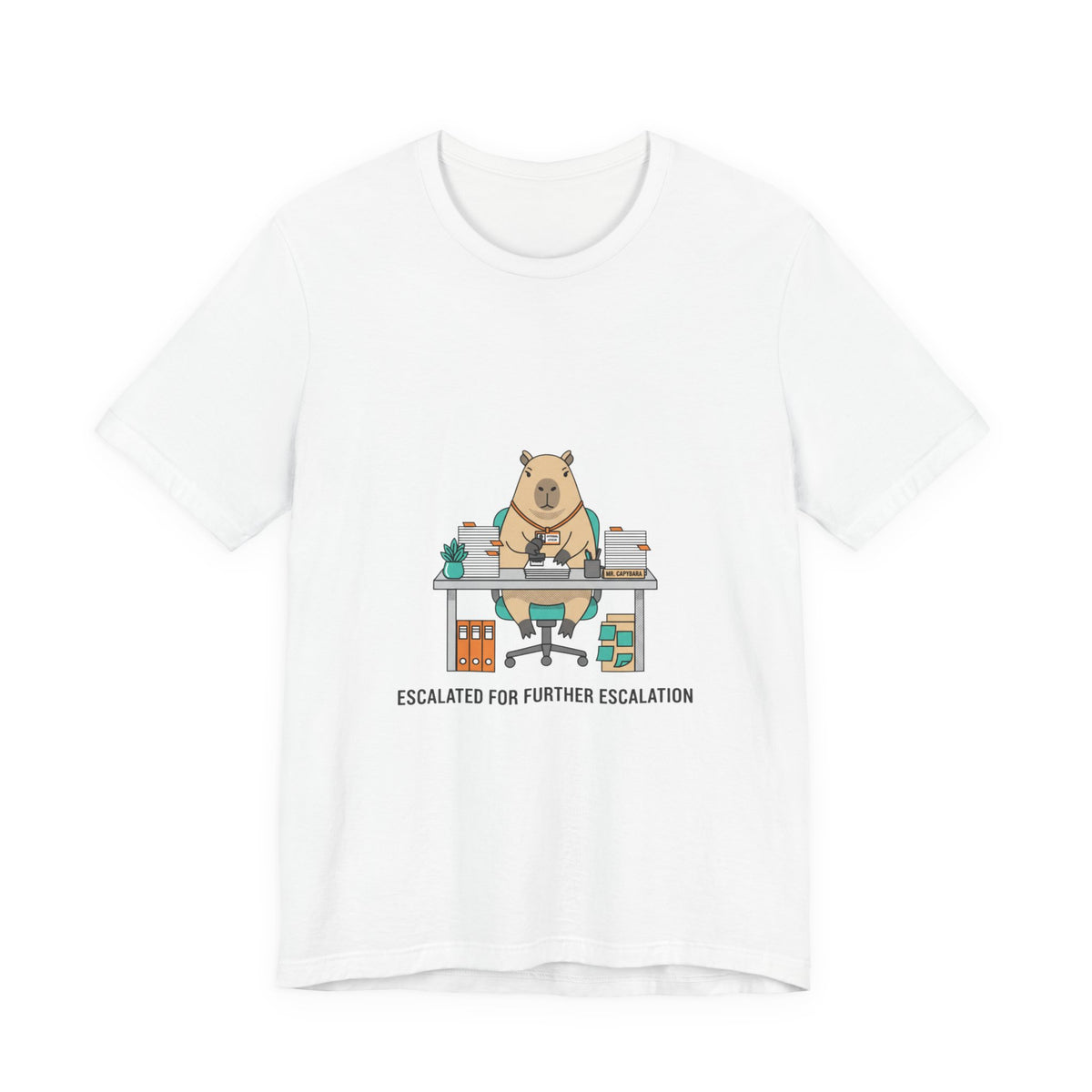 Escalated for Further Escalation Office Bear Graphic T-Shirt