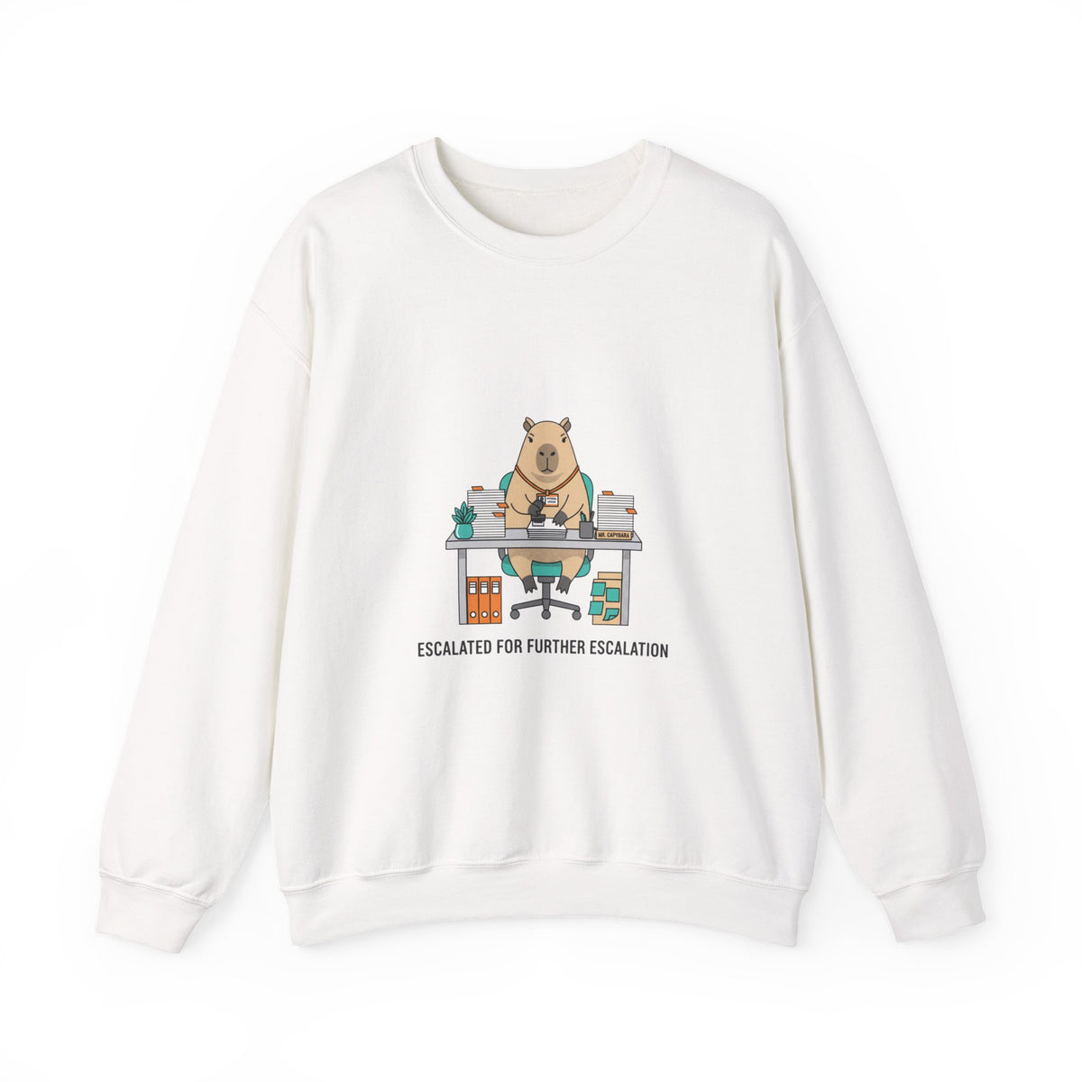Escalated for Further Escalation Office Animal Crewneck Sweatshirt
