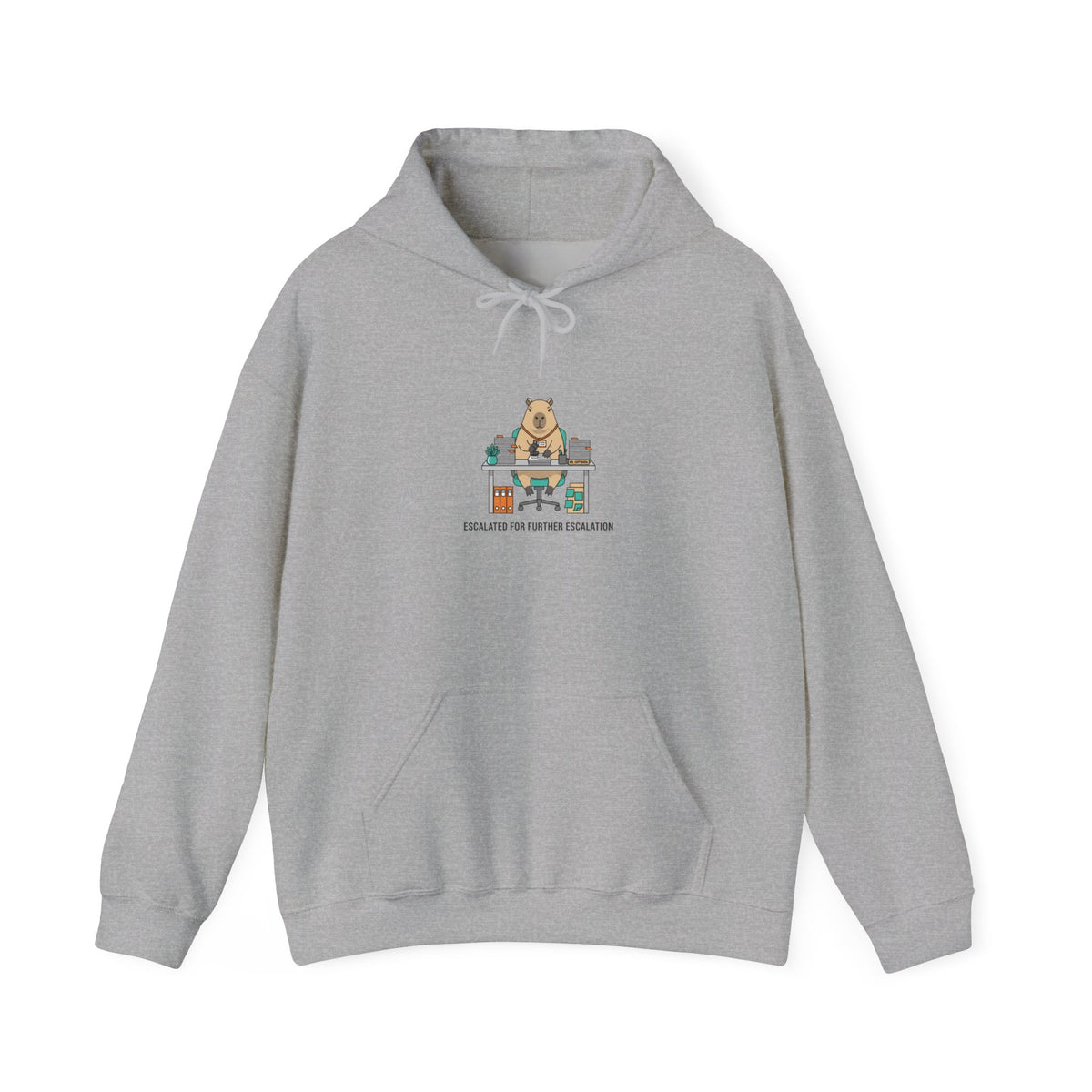 Office Raccoon Watercolor Graphic Pullover Hoodie