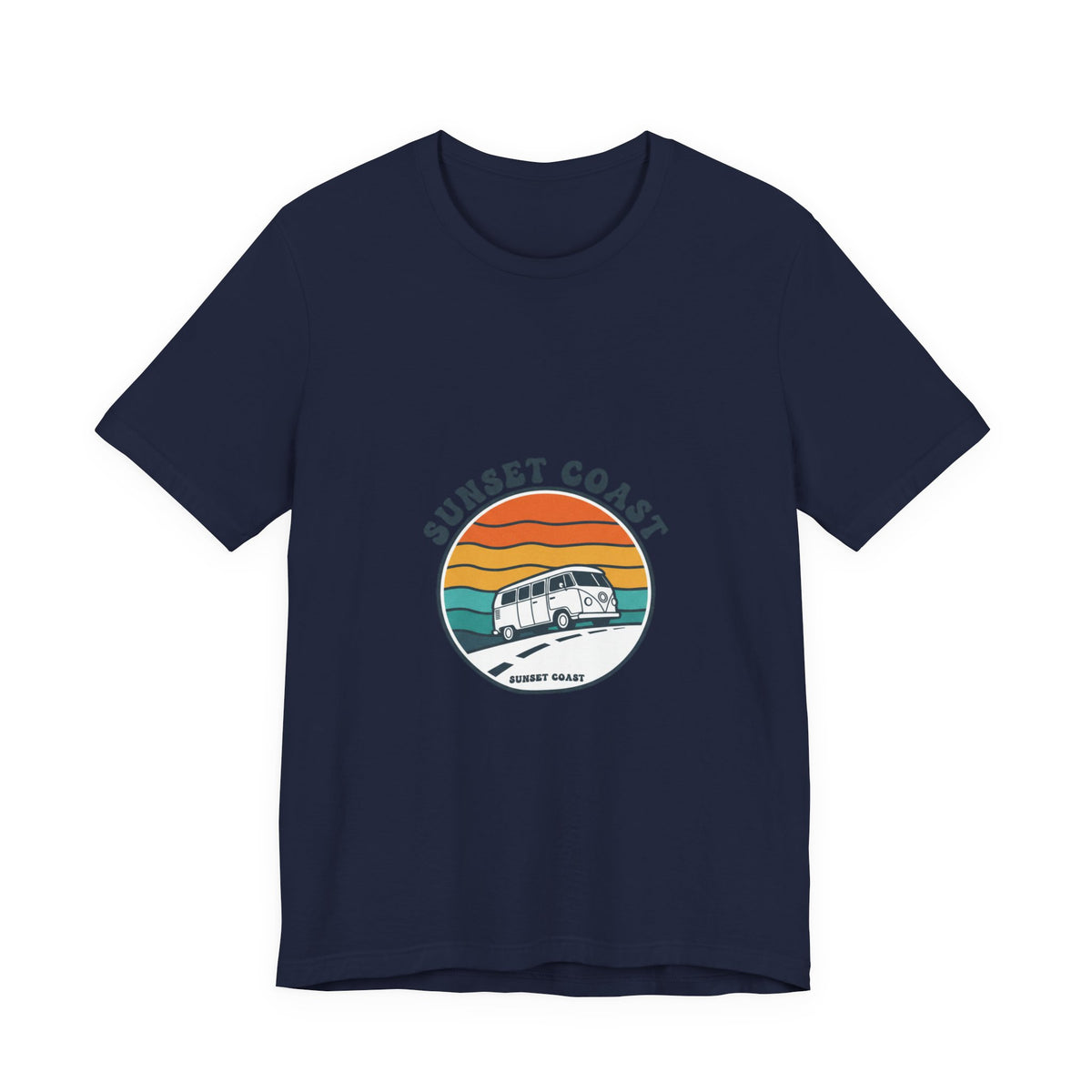 Sunset Coast Retro Surf Graphic T-Shirt