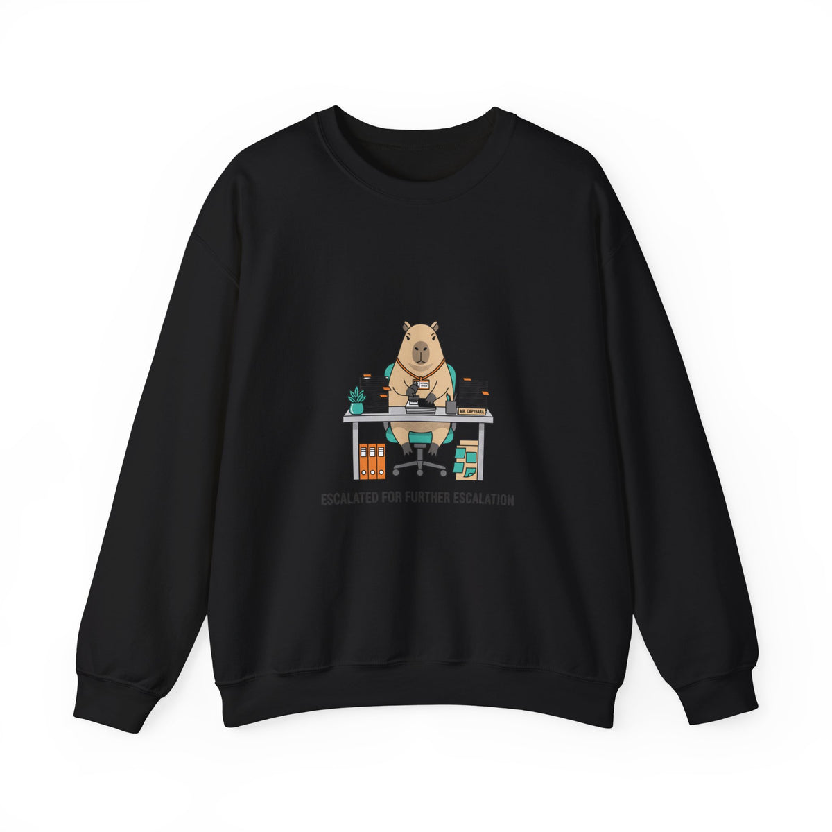 Escalated for Further Escalation Office Animal Crewneck Sweatshirt