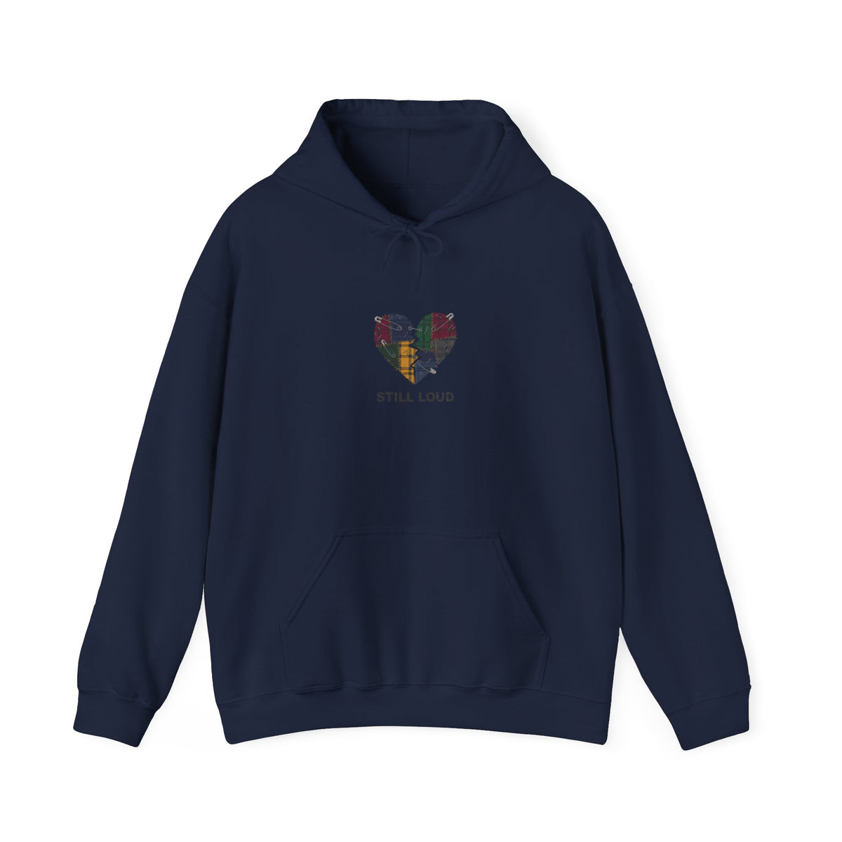 Still Loud Plaid Broken Heart Pullover Hoodie