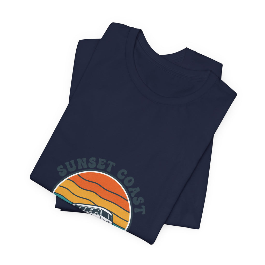 Sunset Coast Retro Surf Graphic T-Shirt