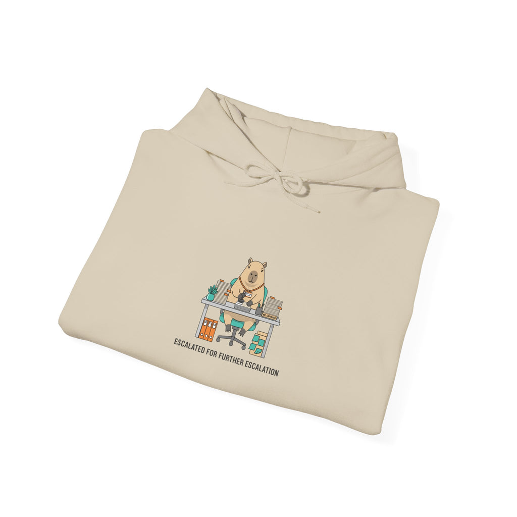 Office Raccoon Watercolor Graphic Pullover Hoodie