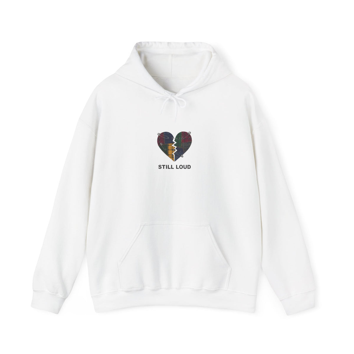 Still Loud Plaid Broken Heart Pullover Hoodie