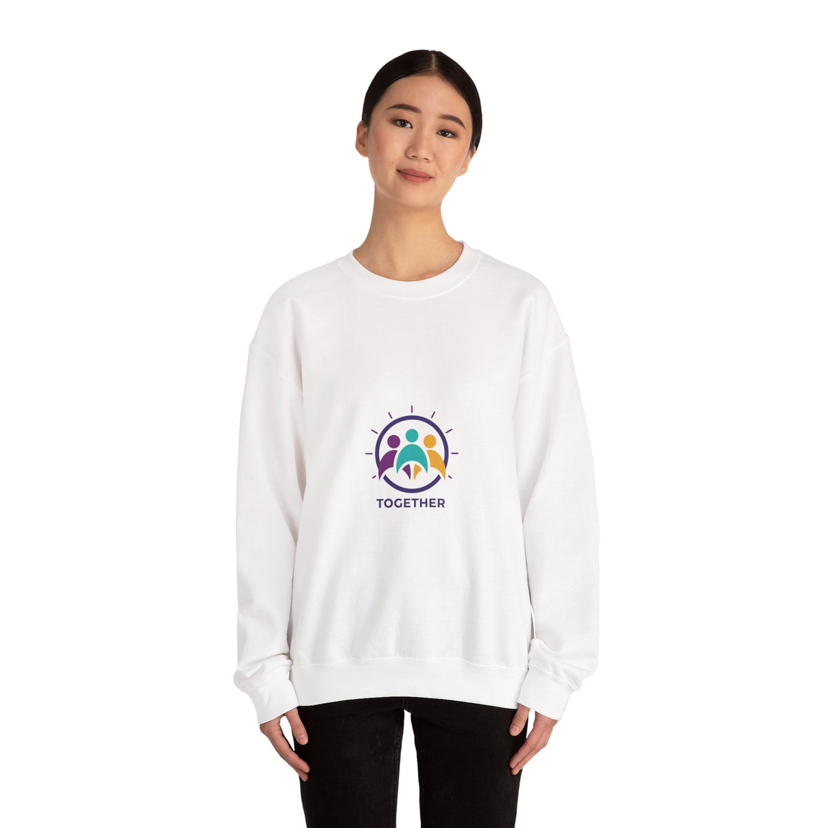 Together Solidarity Icon Embroidered Crewneck Sweatshirt