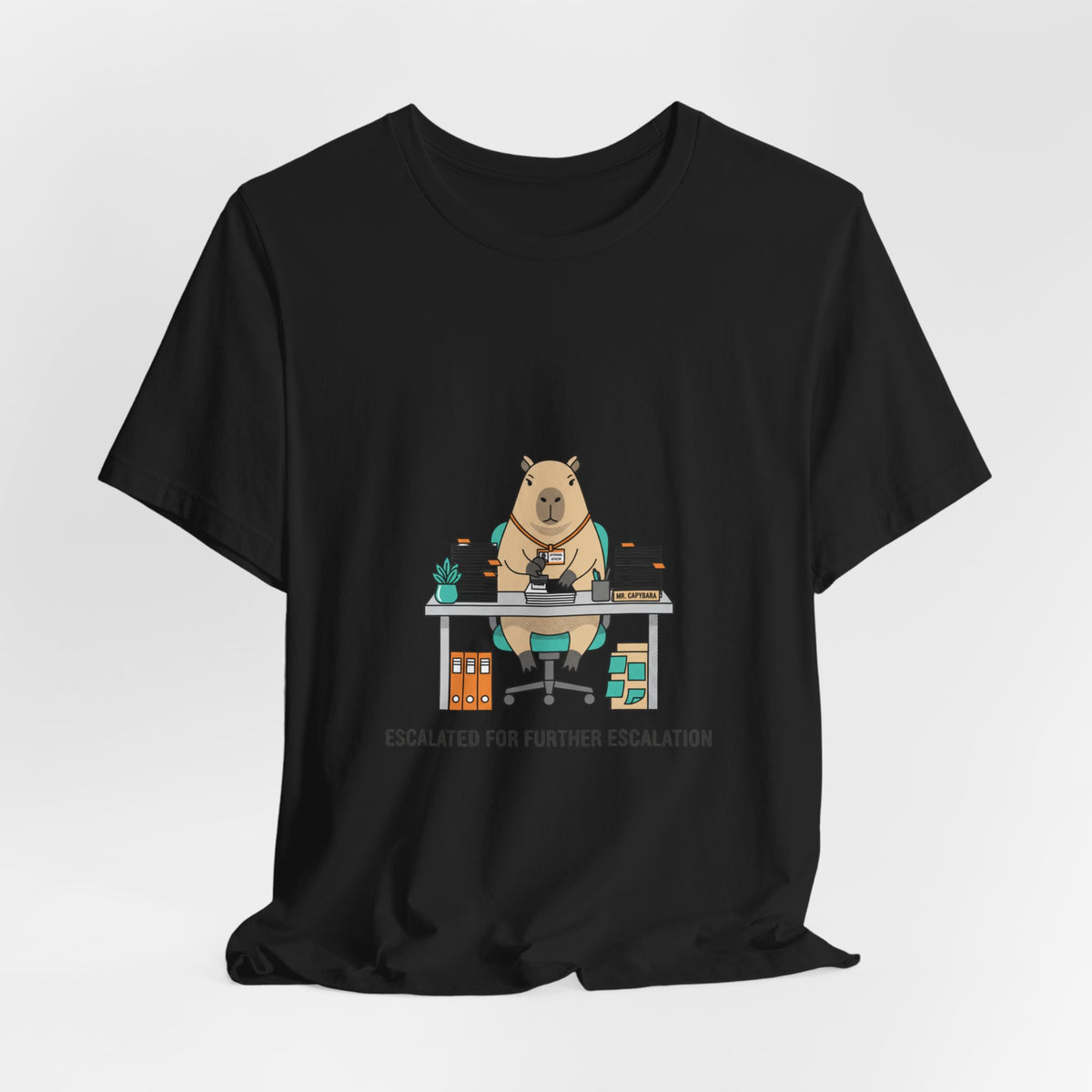 Escalated for Further Escalation Office Bear Graphic T-Shirt