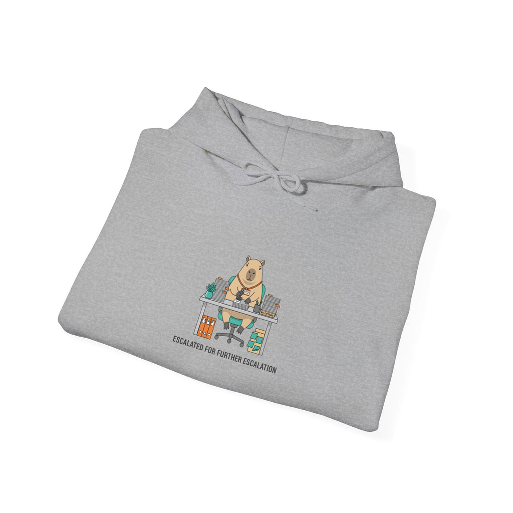 Office Raccoon Watercolor Graphic Pullover Hoodie