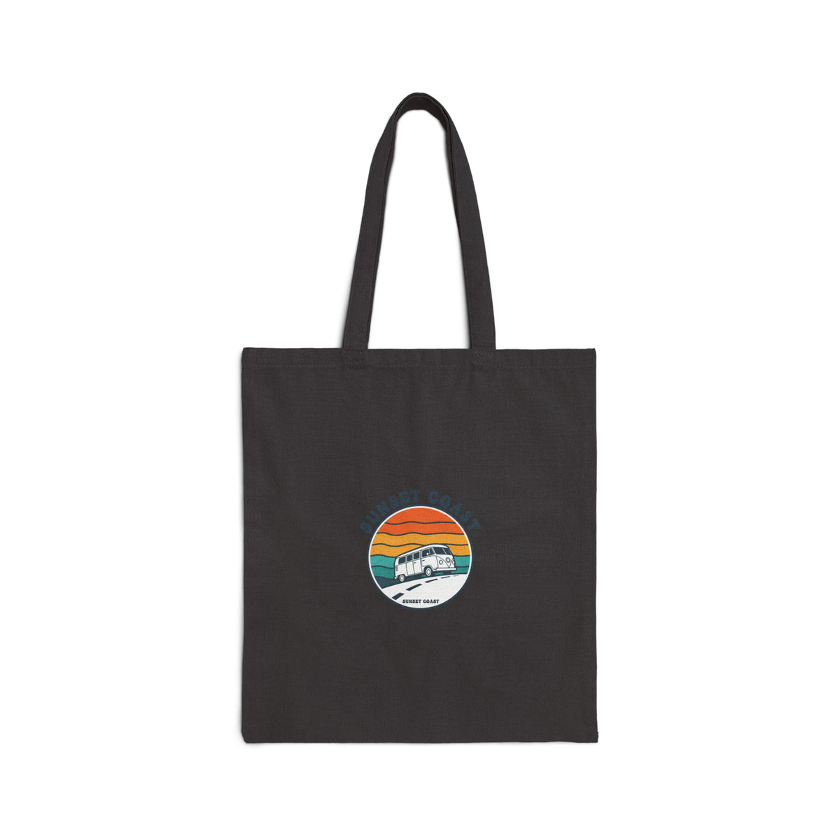 Sunset Coast Retro Surf Canvas Tote Bag