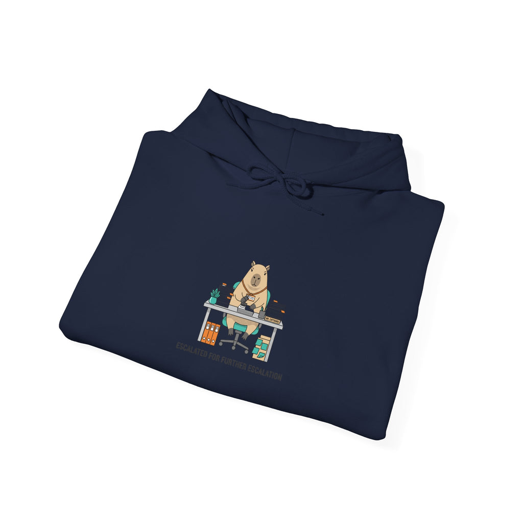 Office Raccoon Watercolor Graphic Pullover Hoodie