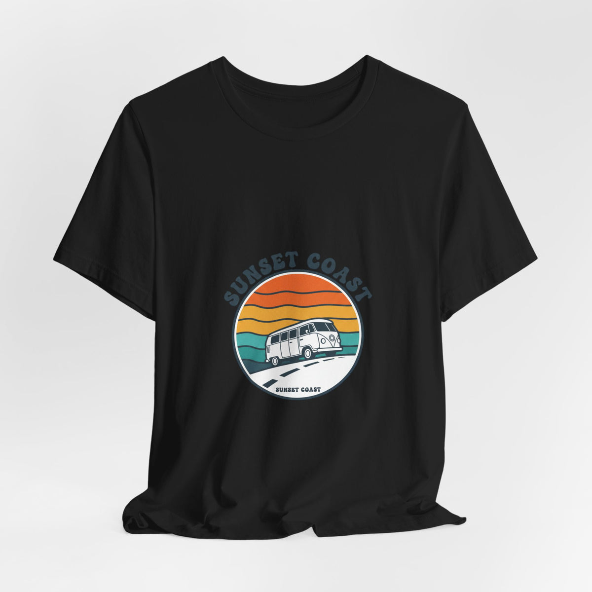 Sunset Coast Retro Surf Graphic T-Shirt