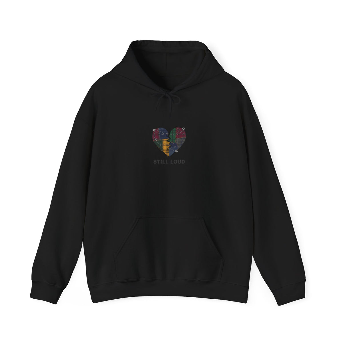Still Loud Plaid Broken Heart Pullover Hoodie