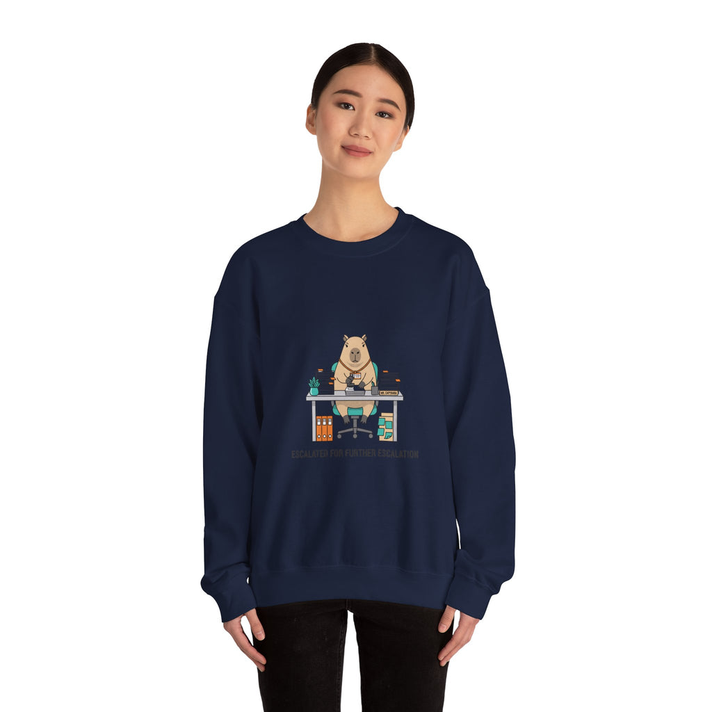 Escalated for Further Escalation Office Animal Crewneck Sweatshirt