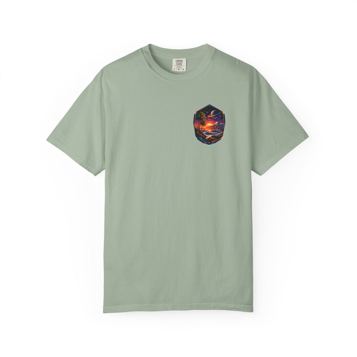 California Retro Sci-Fi Sunset Garment-Dyed T-Shirt