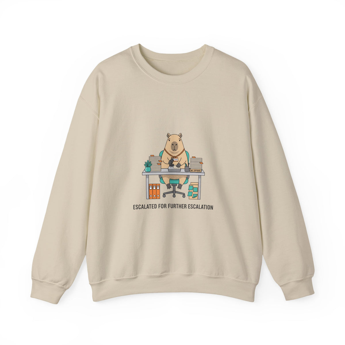Escalated for Further Escalation Office Animal Crewneck Sweatshirt