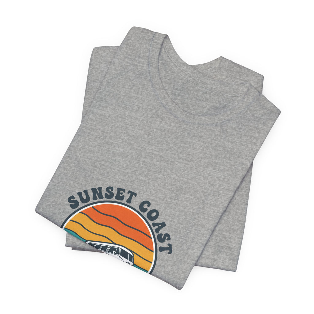 Sunset Coast Retro Surf Graphic T-Shirt
