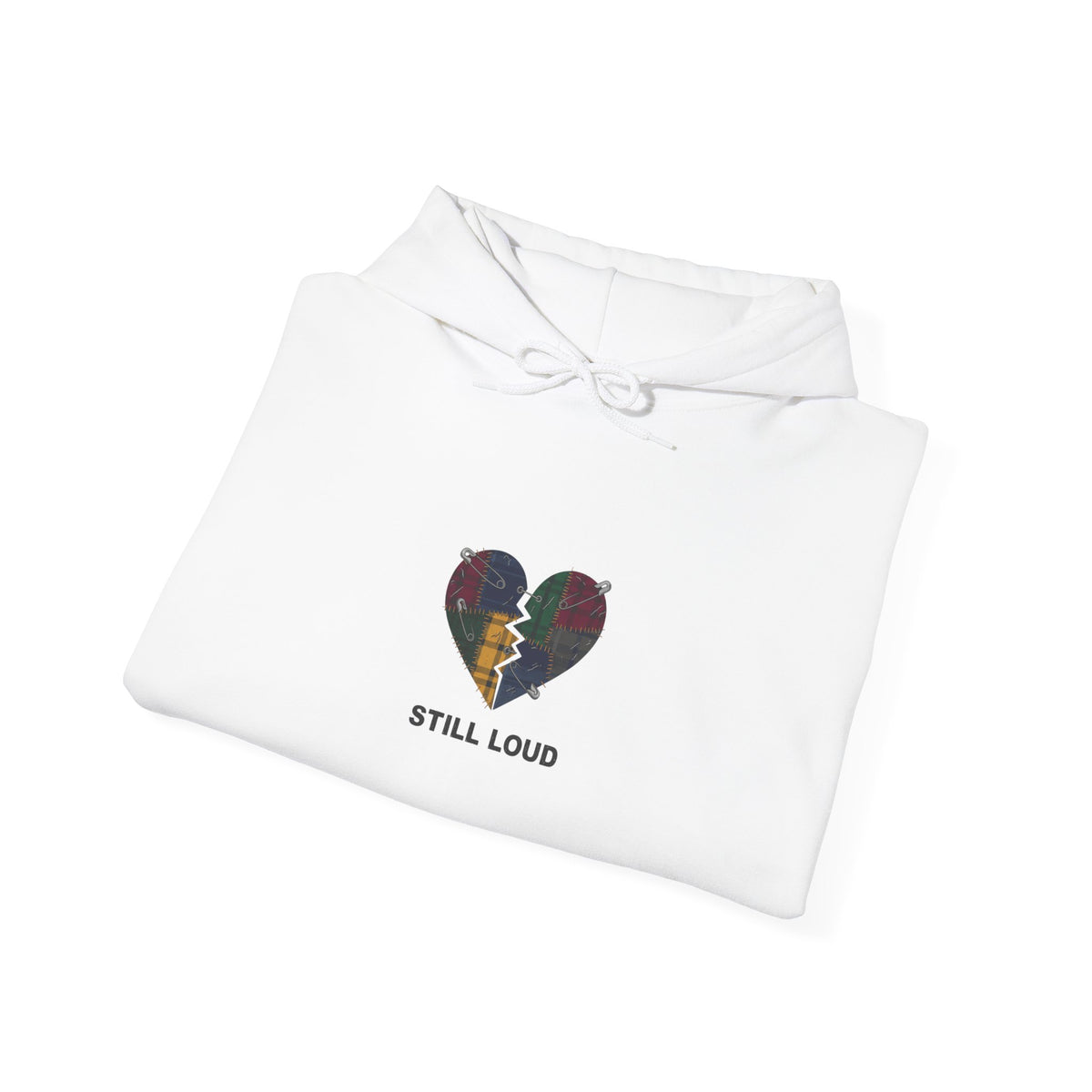 Still Loud Plaid Broken Heart Pullover Hoodie