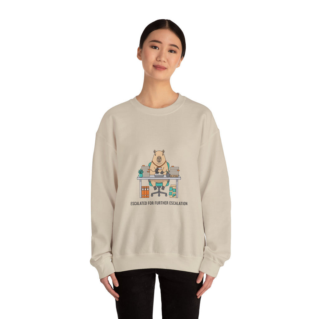 Escalated for Further Escalation Office Animal Crewneck Sweatshirt