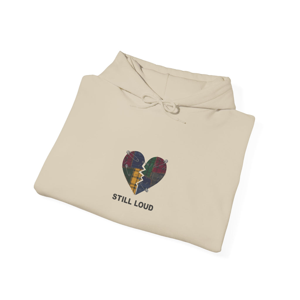 Still Loud Plaid Broken Heart Pullover Hoodie