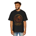 Samoan Pride Oversized Tribal Portrait Graphic T-Shirt