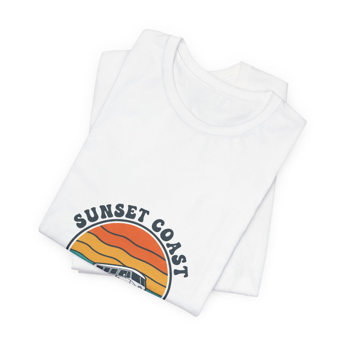 Sunset Coast Retro Surf Graphic T-Shirt
