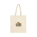 Office Bear at Desk Graphic Canvas Tote Bag
