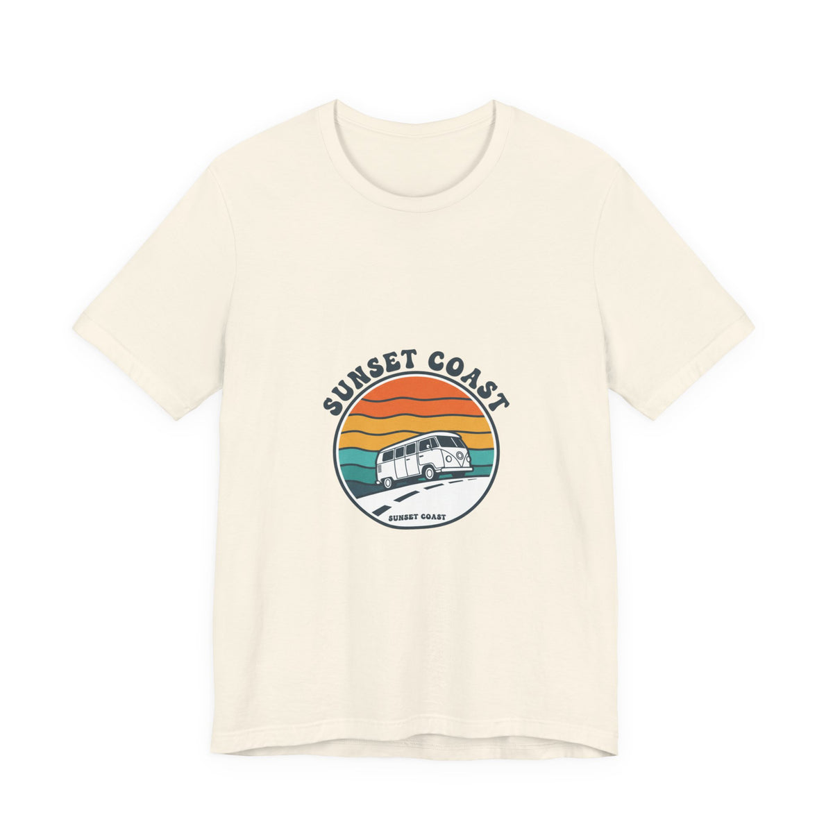 Sunset Coast Retro Surf Graphic T-Shirt