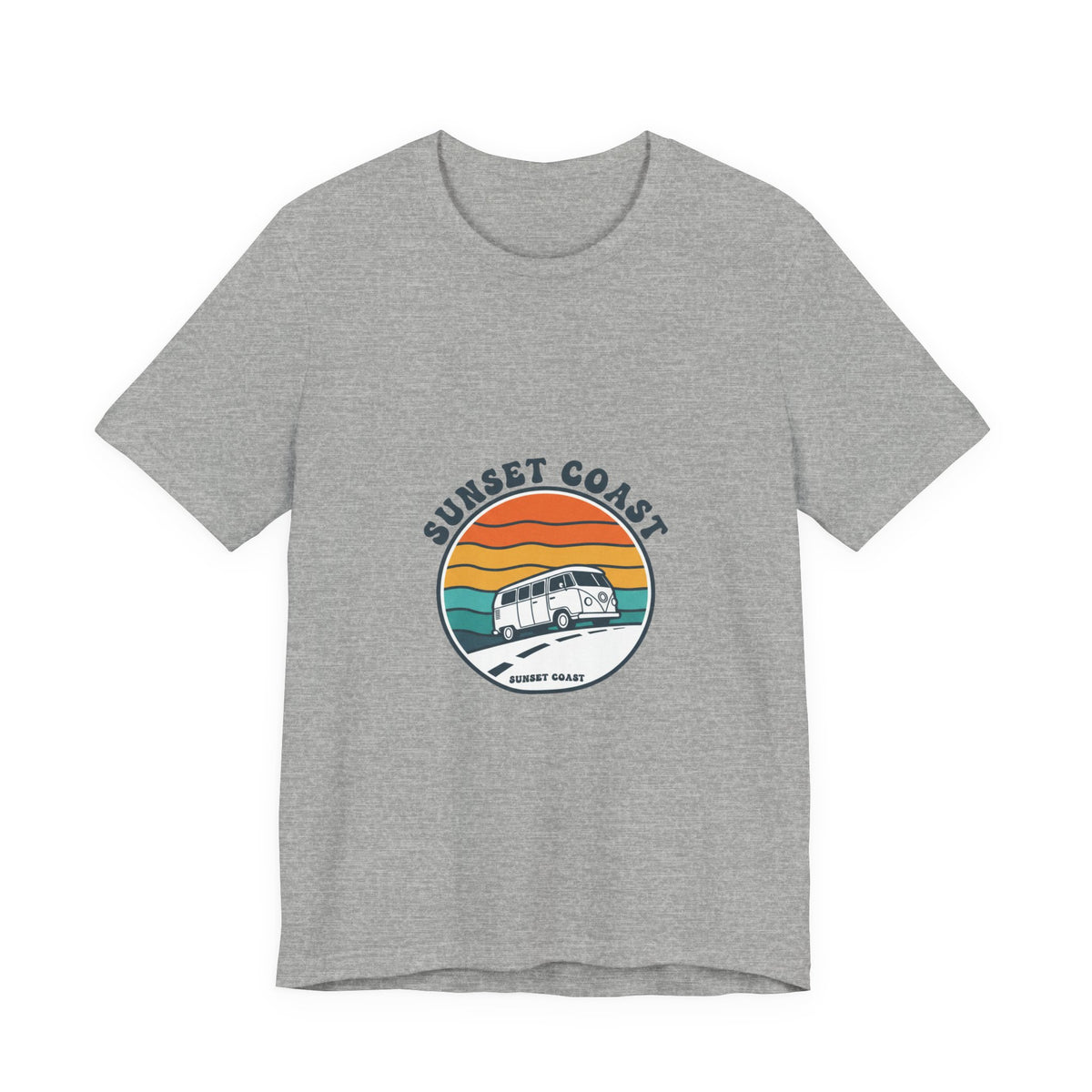 Sunset Coast Retro Surf Graphic T-Shirt