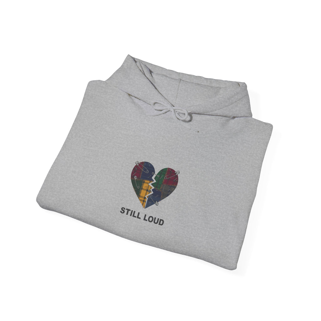 Still Loud Plaid Broken Heart Pullover Hoodie
