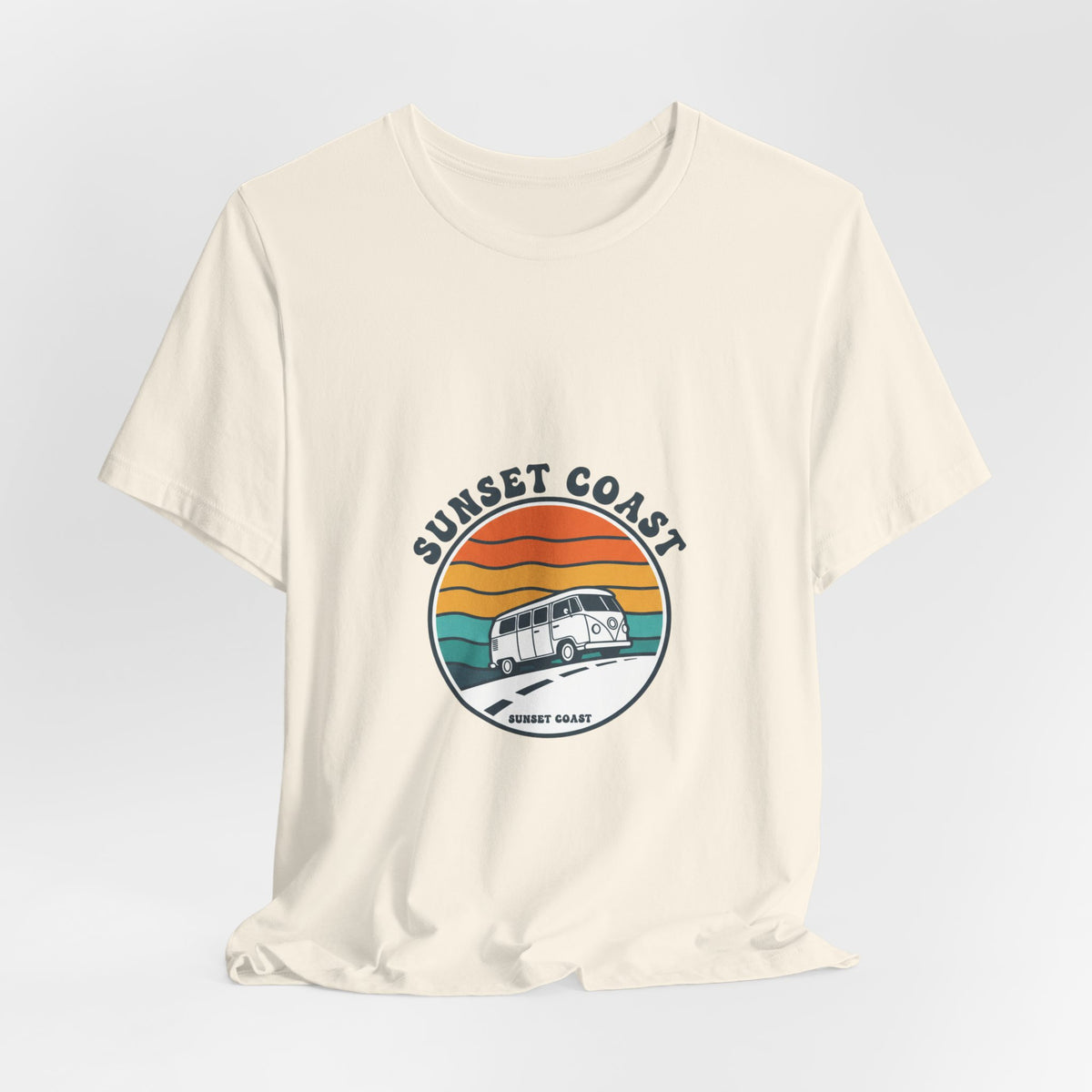 Sunset Coast Retro Surf Graphic T-Shirt