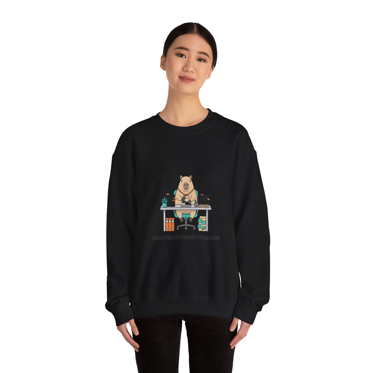 Escalated for Further Escalation Office Animal Crewneck Sweatshirt