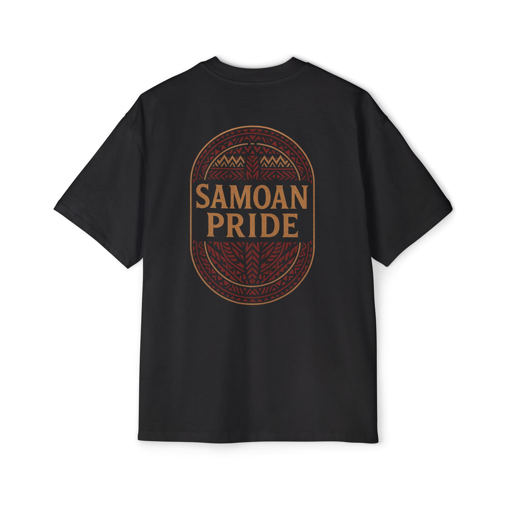 Samoan Pride Oversized Tribal Portrait Graphic T-Shirt
