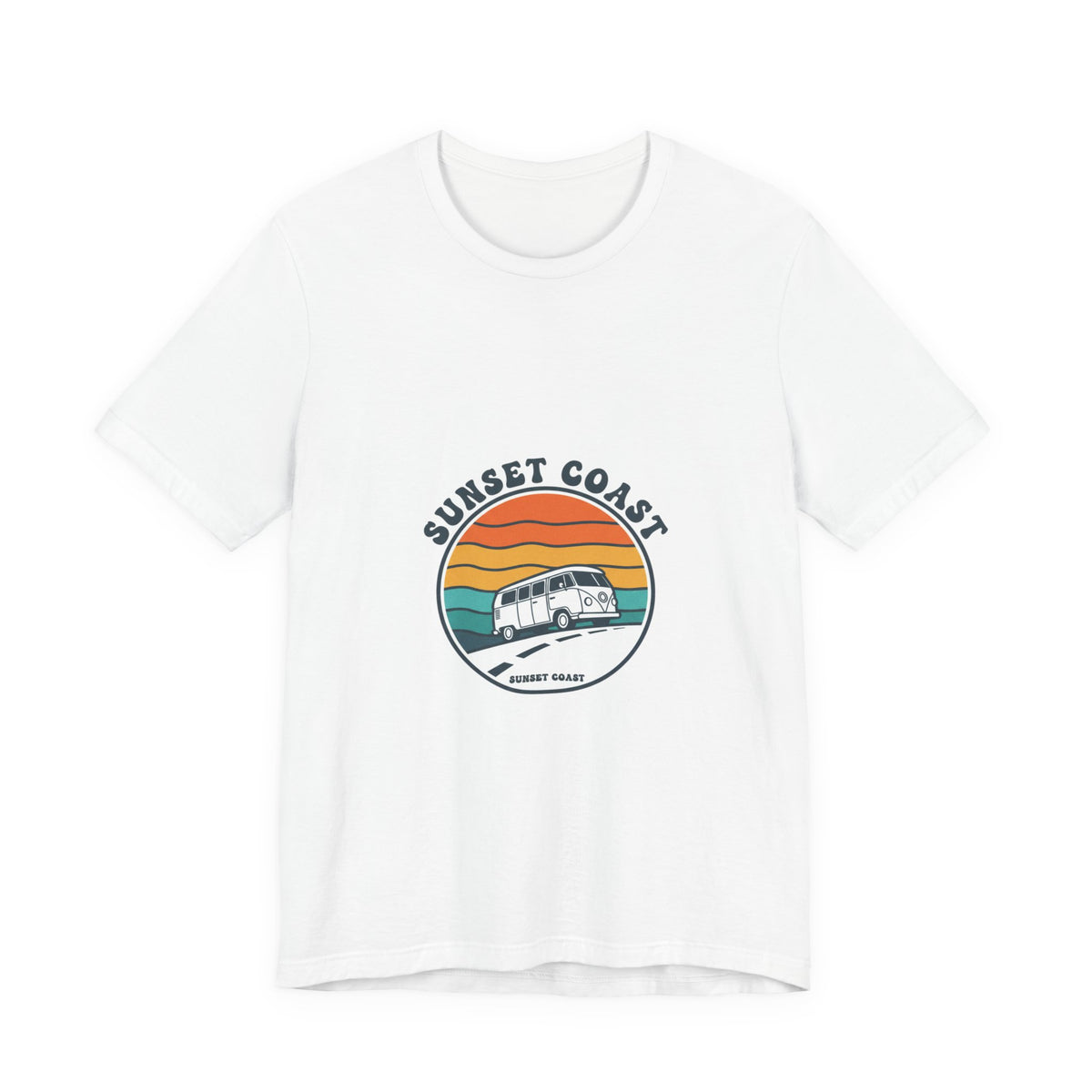 Sunset Coast Retro Surf Graphic T-Shirt