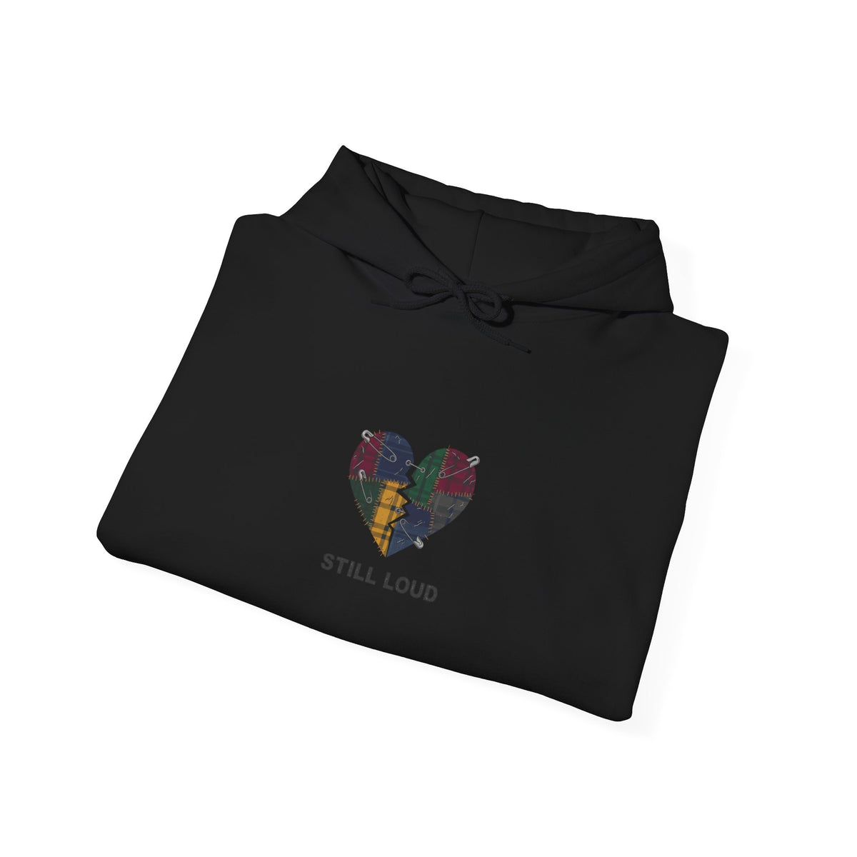 Still Loud Plaid Broken Heart Pullover Hoodie