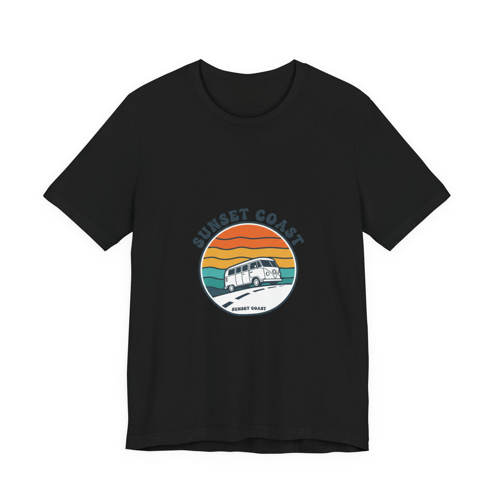 Sunset Coast Retro Surf Graphic T-Shirt