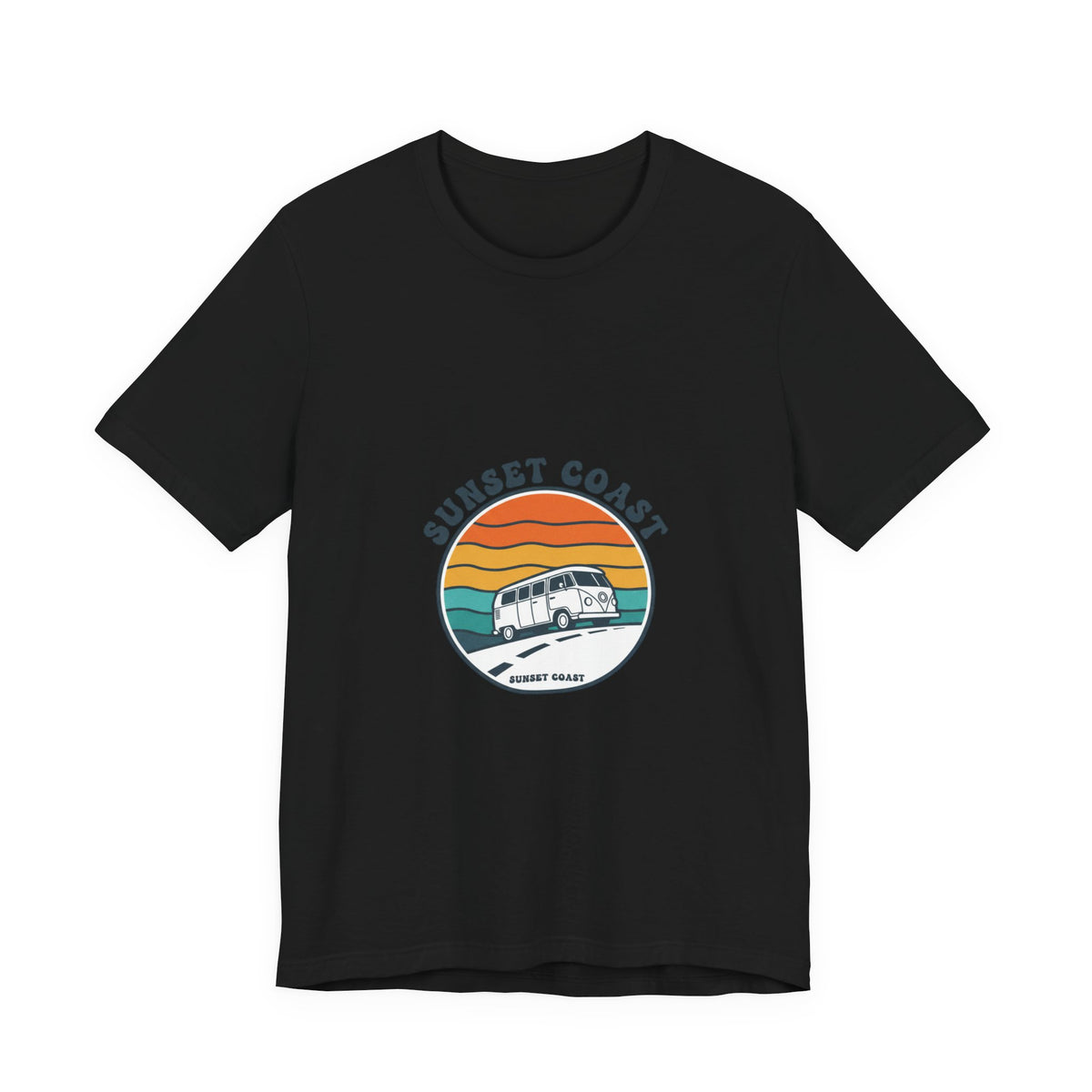 Sunset Coast Retro Surf Graphic T-Shirt