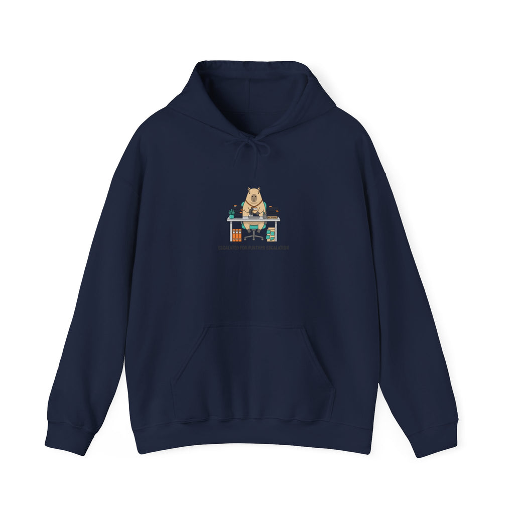 Office Raccoon Watercolor Graphic Pullover Hoodie