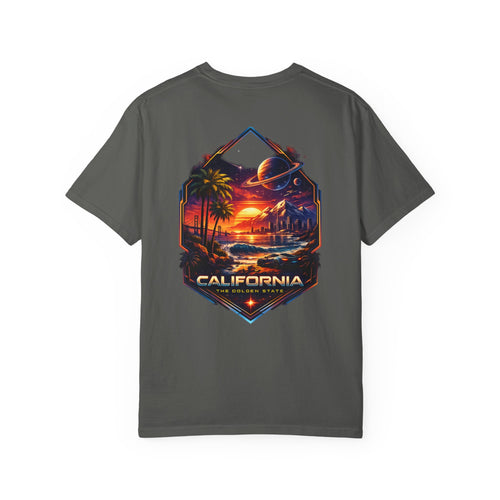California Retro Sci-Fi Sunset Garment-Dyed T-Shirt