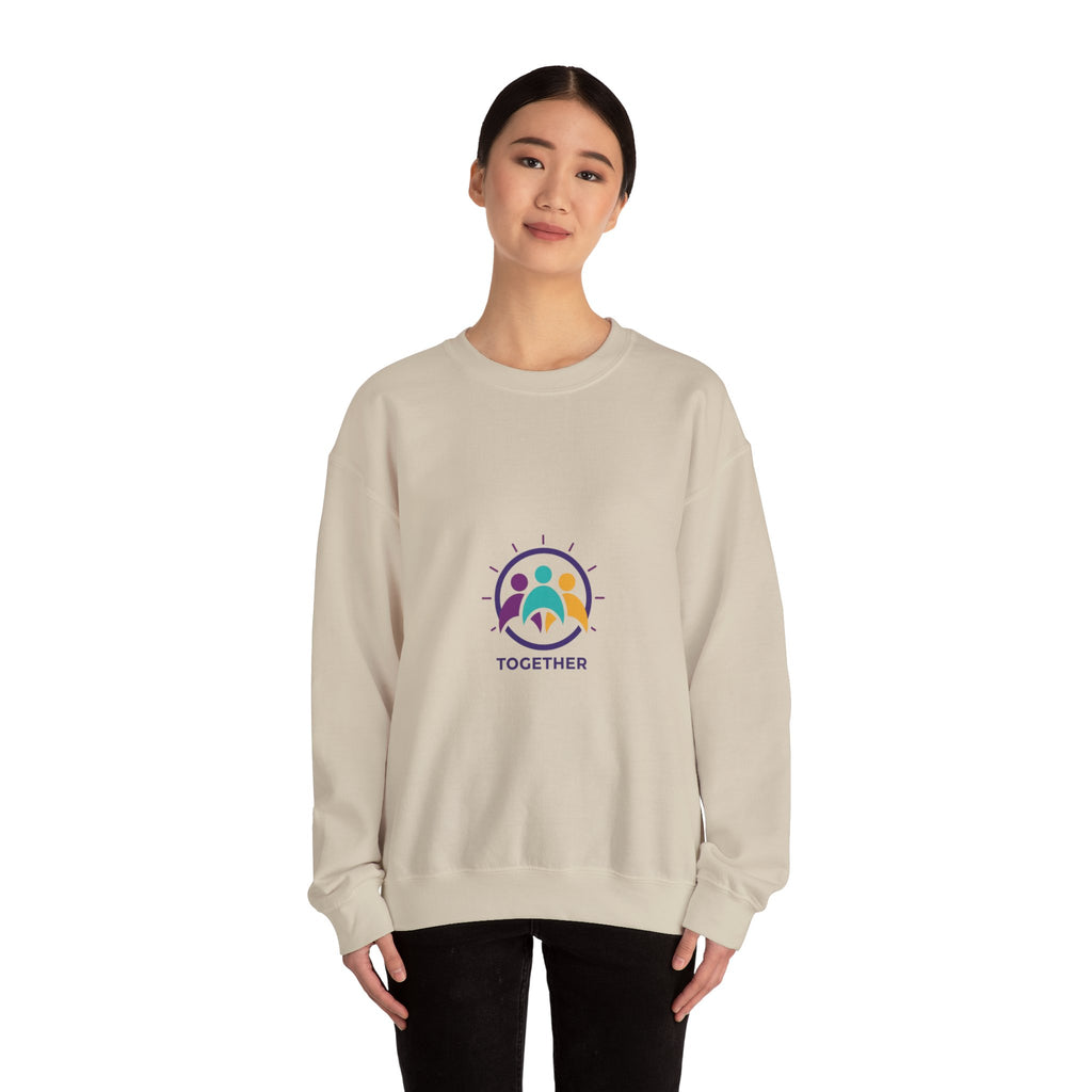 Together Solidarity Icon Embroidered Crewneck Sweatshirt
