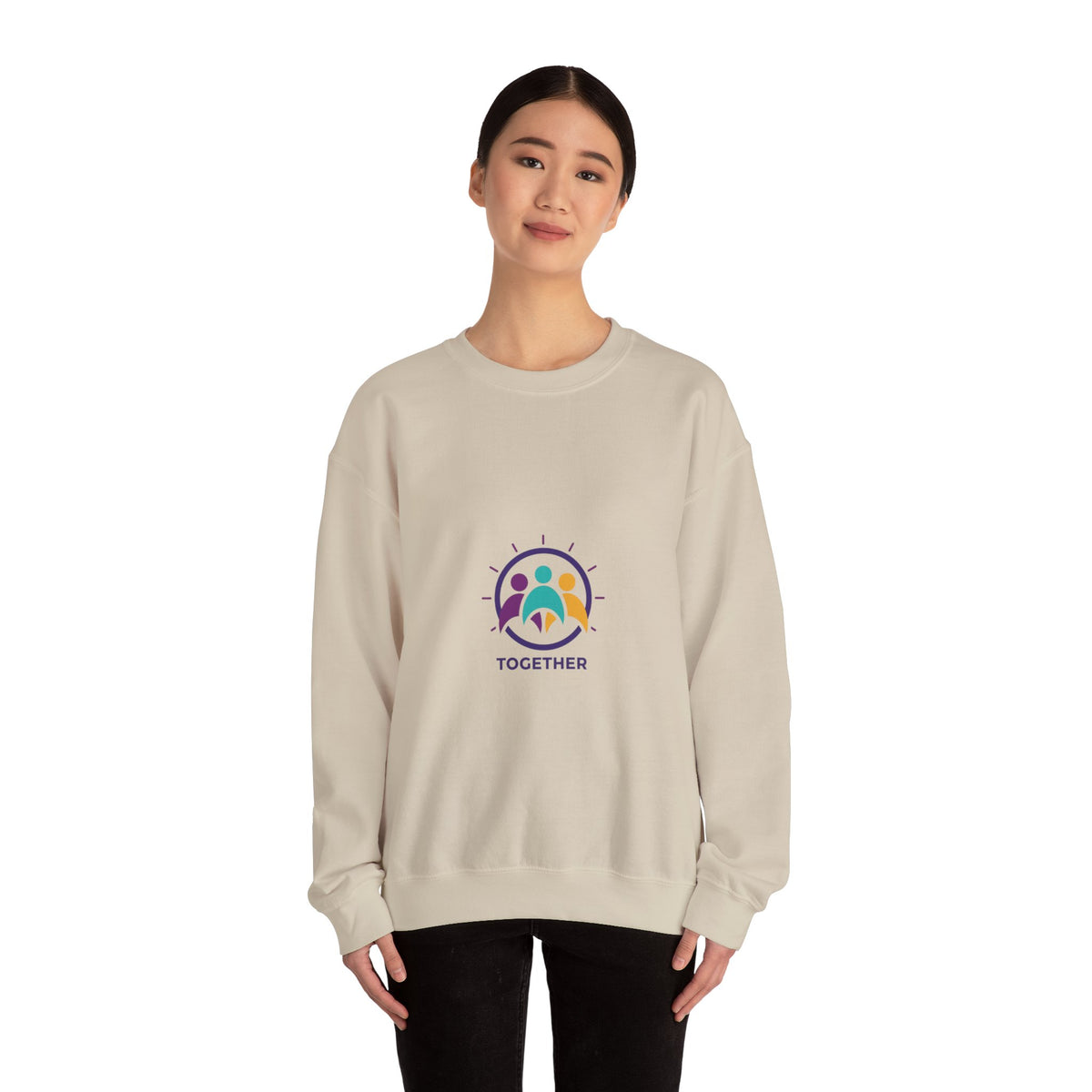 Together Solidarity Icon Embroidered Crewneck Sweatshirt