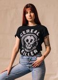 Cereal Killer Breakfast Pun Graphic Tee