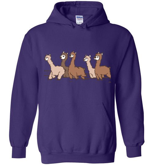Curious Alpacas Graphic Fleece Hoodie — Adult & Youth Sizes